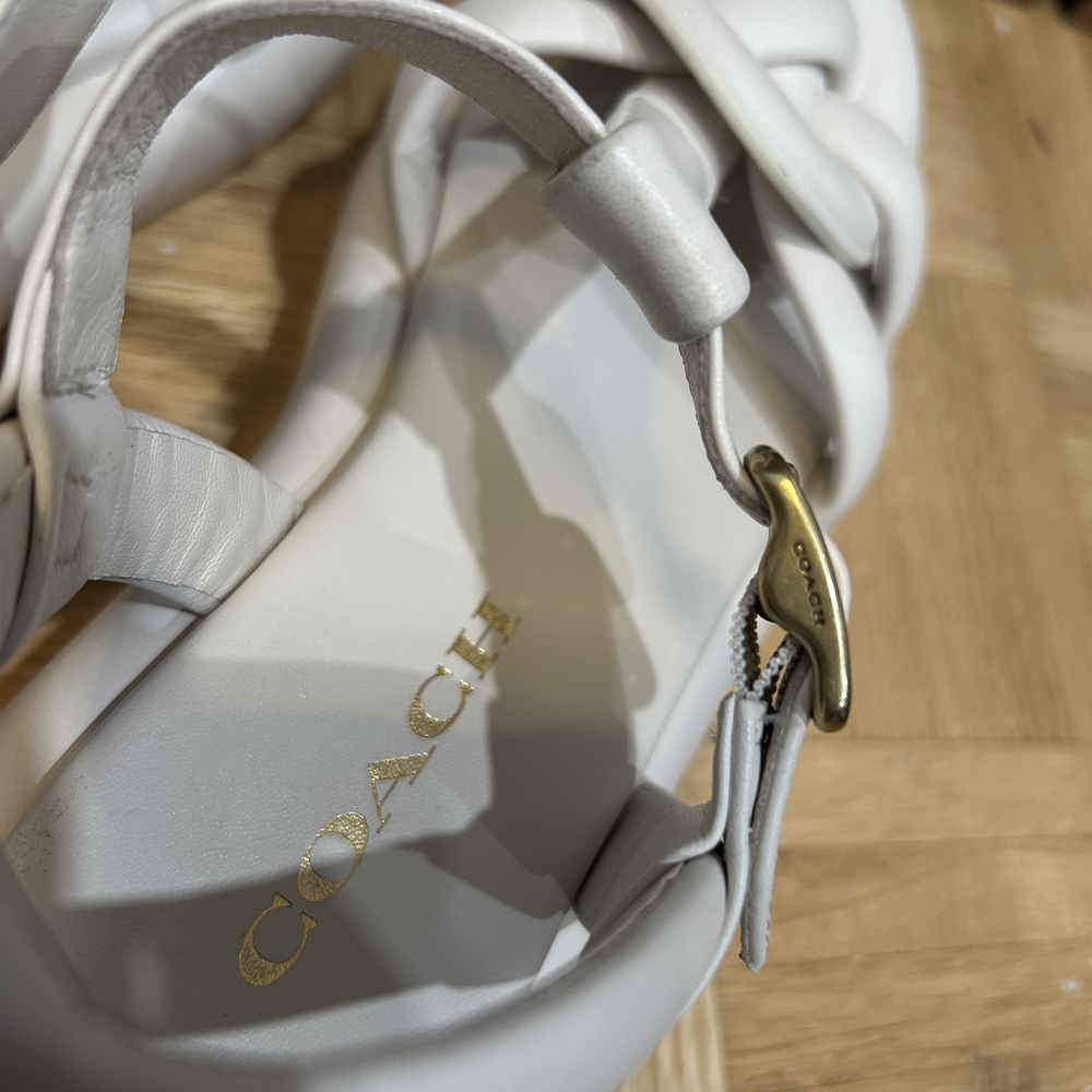 Coach Women Cream Sandals - Picture 4 of 5